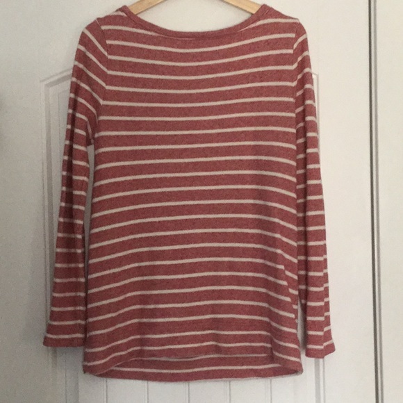 Rust & White Striped Sweater from Loft - Picture 2 of 3